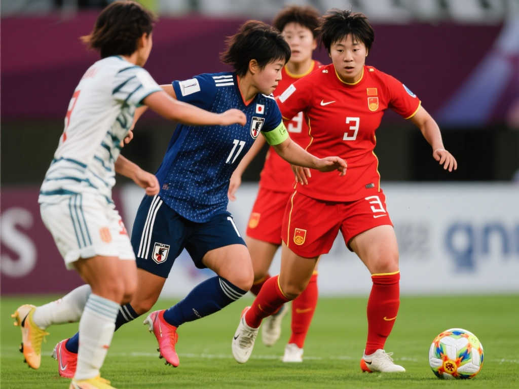 中国女足迎战日本女足：全力以赴，展现自我风采